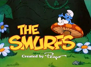 Smurfs on NBC logo